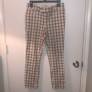 Anthropologie / the essential slim plaid pants / Size 2